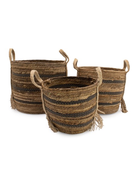 Grandes corbeilles bananier & herbe marine – Nature zen