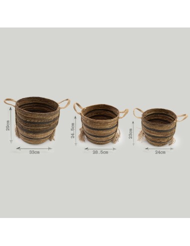 Grandes corbeilles bananier & herbe marine – Nature zen