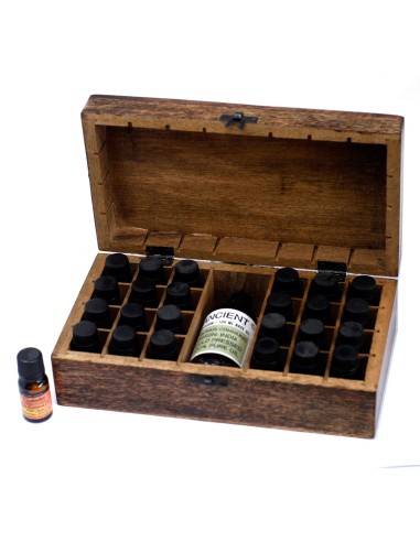 Boîte d’aromathérapie en bois – Grand rangement zen naturel