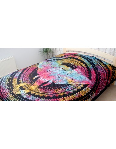 Couvre-lit simple coton + tenture - Arbre d’hiver 130×200 cm