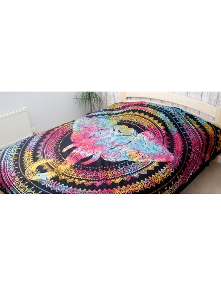 Couvre-lit simple coton + tenture - Arbre d’hiver 130×200 cm
