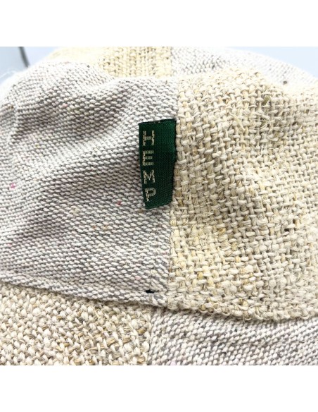 Chapeau de festival bohème en chanvre & coton – Naturel coton