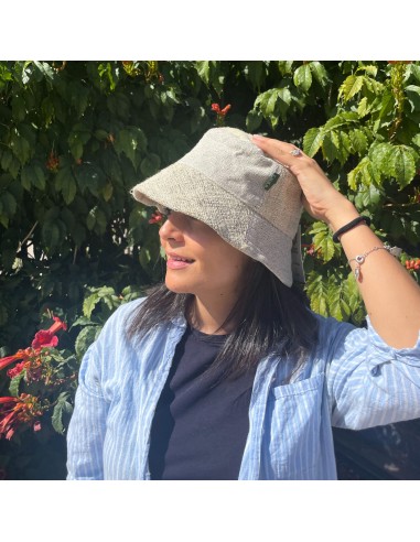 Chapeau de festival bohème en chanvre & coton – Naturel coton