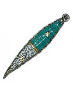 Porte?encens tibétain décoratif – Feuille longue Bouddha