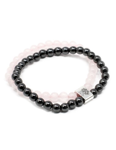 Bracelet magnétique en quartz rose – Douceur