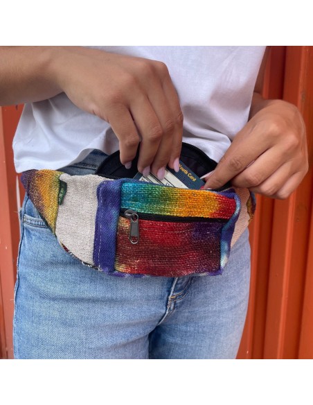 Sac banane en chanvre tie?dye