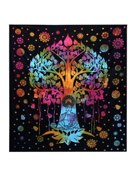 Colcha & tenture Arbre Bodhi – Éveil zen