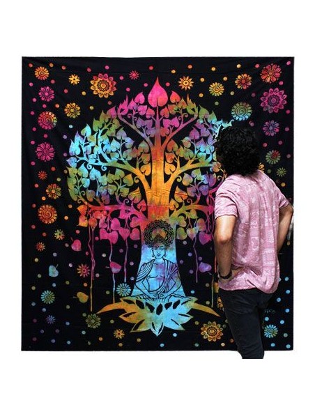 Colcha & tenture Arbre Bodhi – Éveil zen