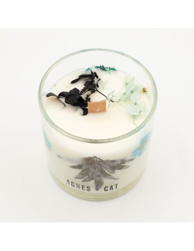 Agnes + Cat – Bougie botanique en cire de soja « Sel marin & mousse »