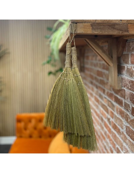 Décor mural en pampas – Éventails naturels