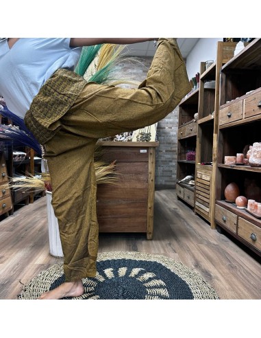 Pantalon yoga & festival – Mandala pêcheur thaï orange