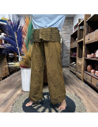 Pantalon yoga & festival – Mandala pêcheur thaï orange