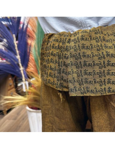 Pantalon yoga & festival – Mandala pêcheur thaï orange