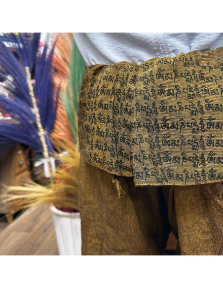 Pantalon yoga & festival – Mandala pêcheur thaï orange