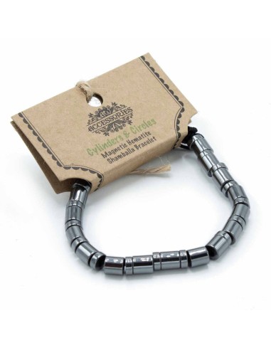 Bracelet Shamballa hématite – Cercles & cylindres