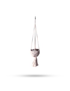 Suspension macramé décorative beige – Zen végétal
