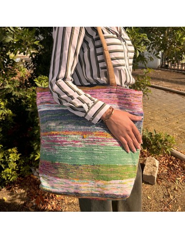 Grand sac en tapis recyclés – Tons roses