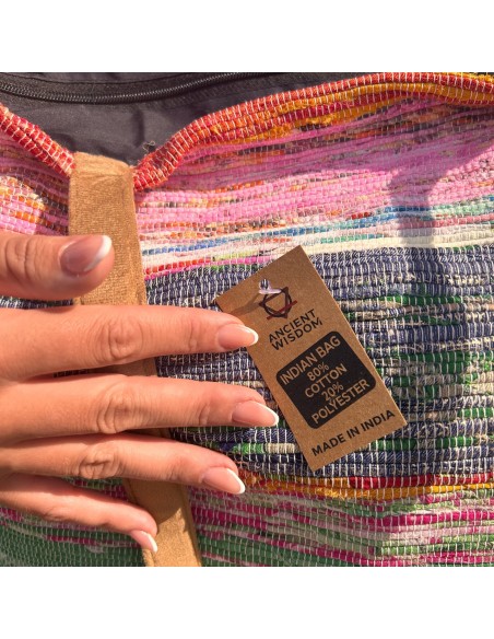 Grand sac en tapis recyclés – Tons roses