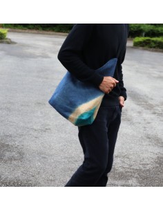 Sac porté épaule – Bleu denim
