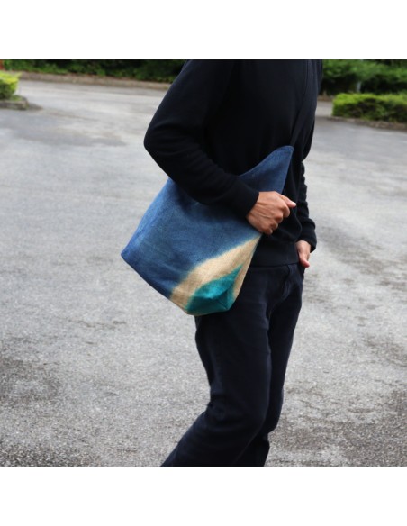 Sac porté épaule – Bleu denim