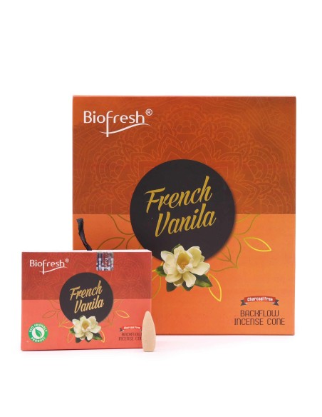 Cônes d’encens à reflux Biofresh – Vanille française (40 cônes)