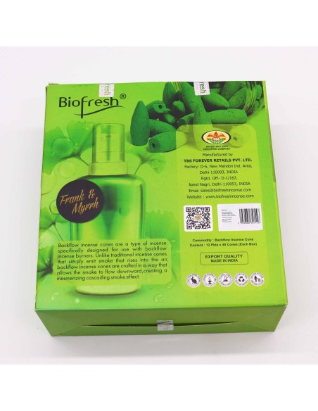 Cônes d’encens à reflux Biofresh – Oliban & myrrhe (40 cônes)