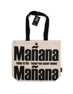 Sac cabas iconique – «?Mañana Mañana?» – Toile naturelle 10?oz