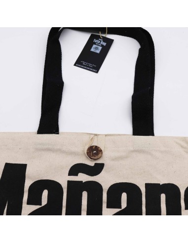 Sac cabas iconique – «?Mañana Mañana?» – Toile naturelle 10?oz