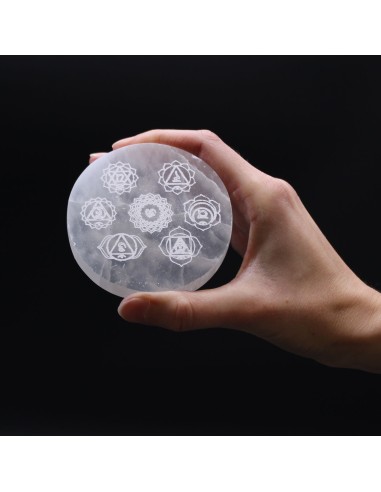 Petite plaque de recharge chakra – Design sacré