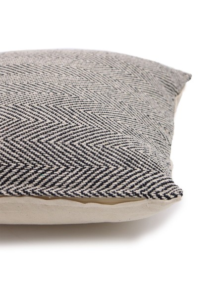 Housse de coussin graphique – Chevron gris zen