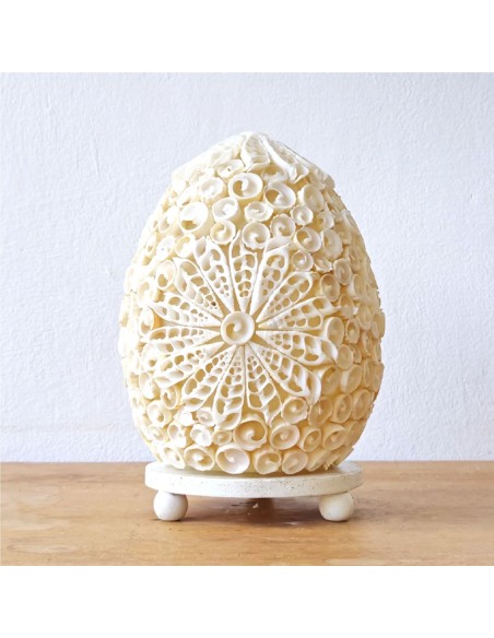 Lampe boho en coquillages – Concha oval zen