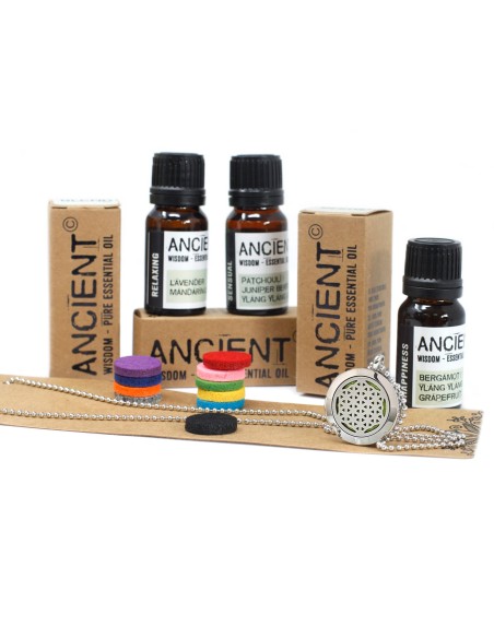 Diffuseur aromathérapie Fleur de Vie – Coffret zen