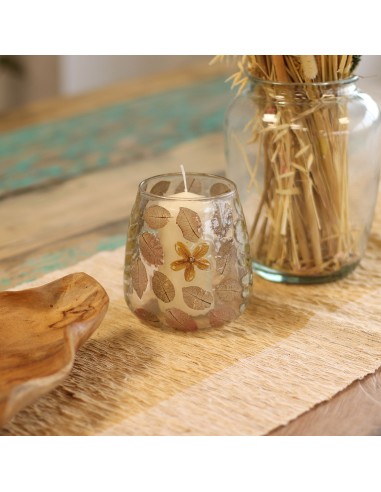 Photophore en verre floral naturel – Printemps
