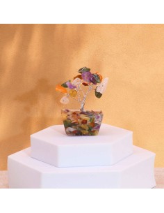 Mini arbre de pierres – Multi-gemmes & orgonite