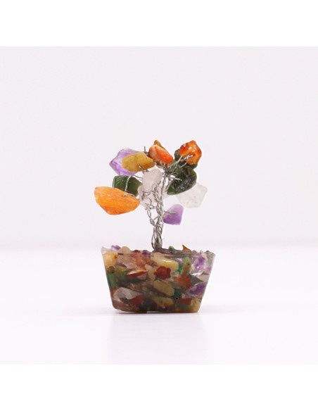 Mini arbre de pierres – Multi-gemmes & orgonite