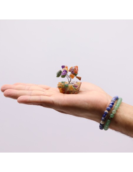 Mini arbre de pierres – Multi-gemmes & orgonite