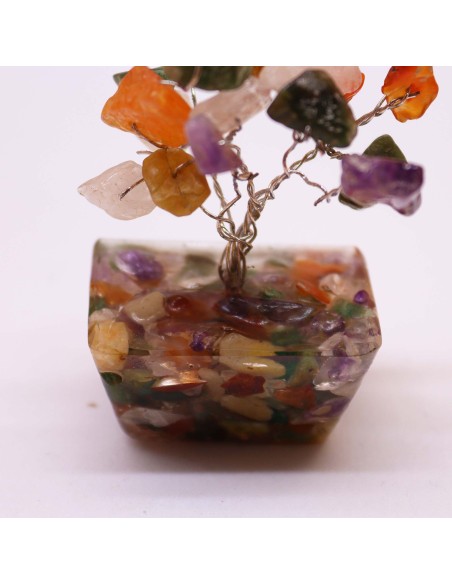 Mini arbre de pierres – Multi-gemmes & orgonite