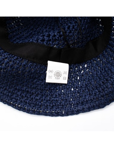 Chapeau de soleil Nomad Sari en paille – Bleu marine