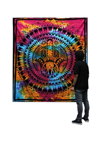 Colcha & tenture Hamsa – Protection sacrée
