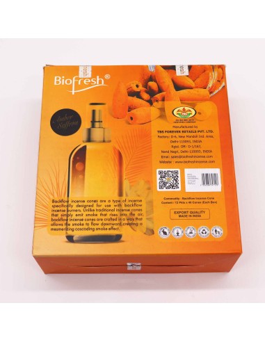 Cônes Biofresh Backflow (40 cônes) - Safran Ambre