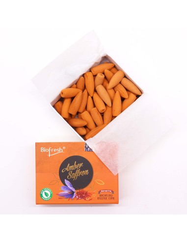 Cônes Biofresh Backflow (40 cônes) - Safran Ambre