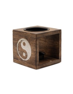 Brûle-parfum en bois de manguier – Yin & Yang