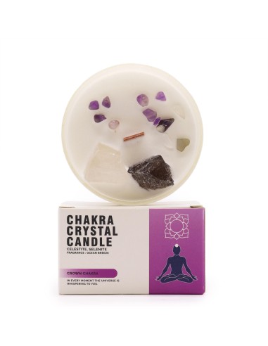 Bougie cristal chakra – Couronne