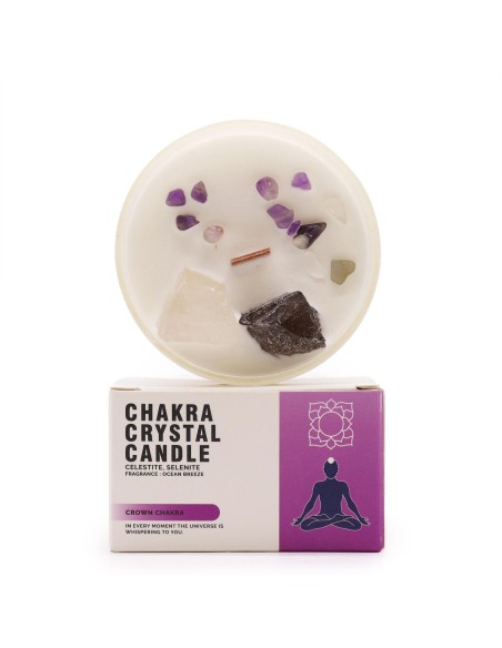 Bougie cristal chakra – Couronne