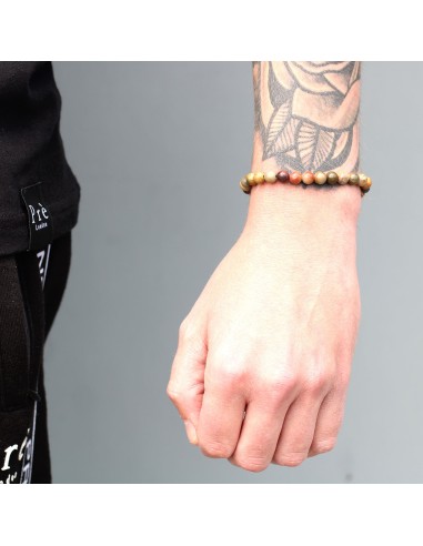 Bracelet fil noir & œil de tigre – Protection