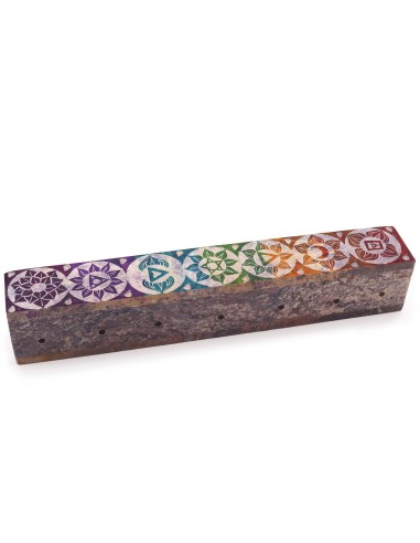 Boîte profitez-en stéatite avec orifices fumée 25 cm - Chakra