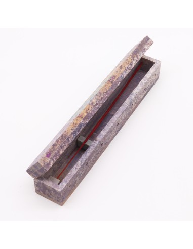 Boîte profitez-en stéatite avec orifices fumée 25 cm - Chakra