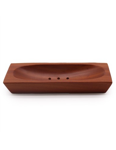 Porte-savon classique en acajou – Rectangulaire