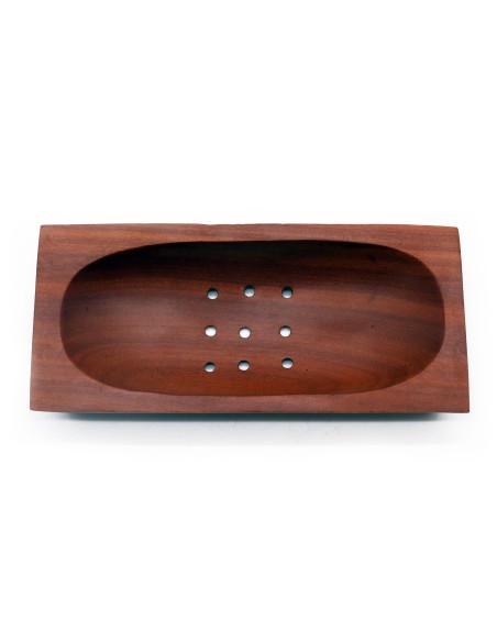 Porte-savon classique en acajou – Rectangulaire