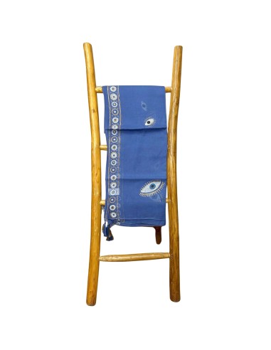 Pareo Nomad Sari méditerranéen – Œil protecteur bleu & or
